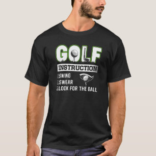 Camiseta Mens Golf Instruction Swing Swear Procure pela Bal