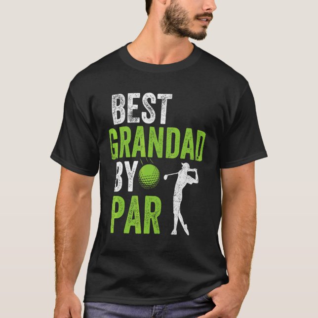 Camiseta Mens Golf Melhor Avô Por Par Pai Golfer Padre (Frente)