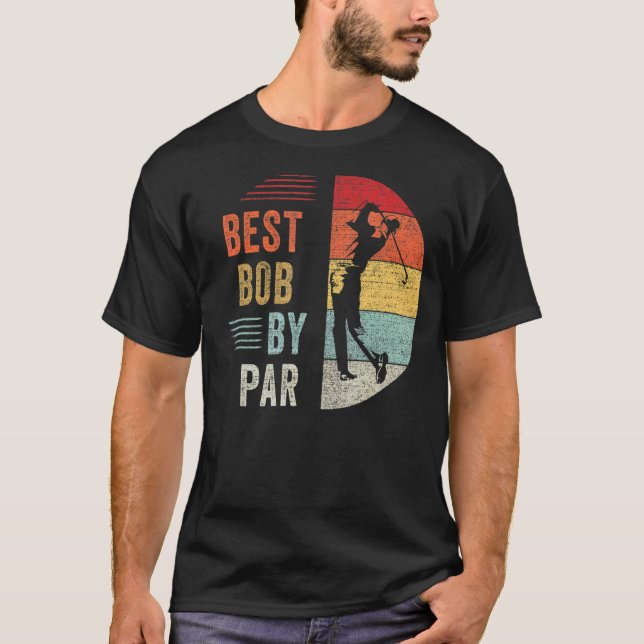 Camiseta Mens Golf Melhor Bob de Par Vovô Golfer do Pai (Frente)