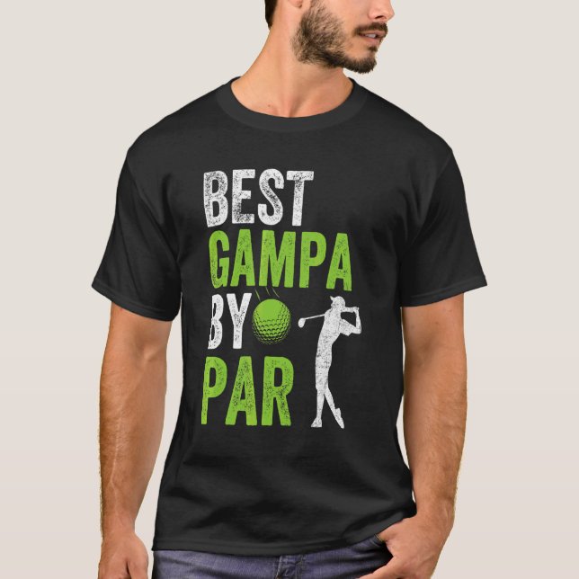 Camiseta Mens Golf Melhor Gampa de Par Pai Golfer do Pai (Frente)