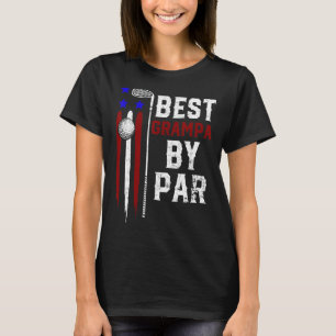 Camiseta Mens Golf Melhor Grampa Por Par Pai Bandeira Golfe