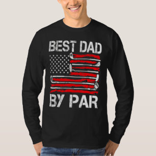 Camiseta Mens Golf Melhor Pai De Bônus Por Par Golfer Ameri
