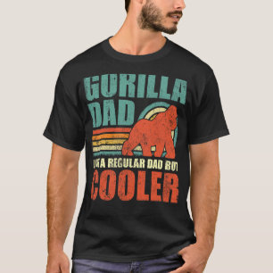 Camiseta Mens Gorilla Pai Como Um Pai Regular Mas Fa Mais F