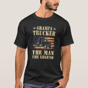 Camiseta Mens Grampa Caminhão O Homem A Legenda Homens Pai