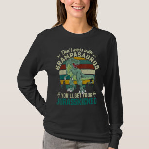 Camiseta Mens Grampa Rex Saurus Dinossauros Família Corresp