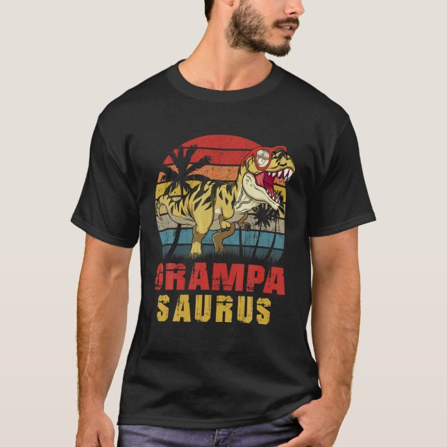 Camiseta Mens Grampa Saurus Dinosaur Funny Grampasauro T R (Frente)