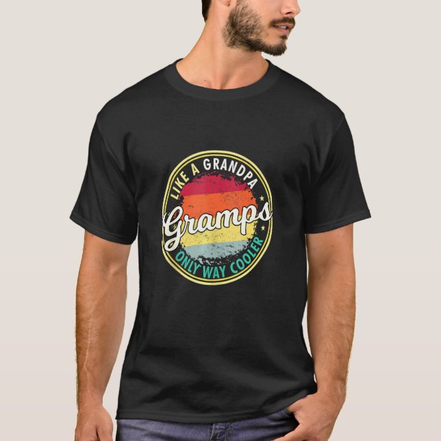 Camiseta Mens Grampeam Como Um Avô Só Muito Mais Fresco Gr (Frente)