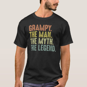 Camiseta Mens Grampy Men Dia de os pais Grampy Man Myth Leg