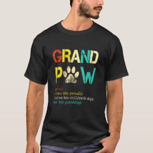 Camiseta Mens Grand Paw Definition Grandpa Dog Pai Pawpa Fa