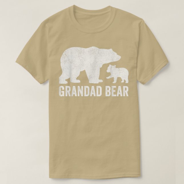 Camiseta Mens Grandad Bear Dia de os pais Shirts, Cub Cub K (Frente do Design)