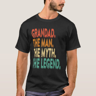 Camiseta Mens Grandad Man O Mito Legenda dia de os pais Fun