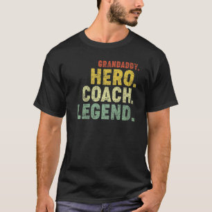 Camiseta Mens Grandaddy Hero Coach Legend Vintage Avô