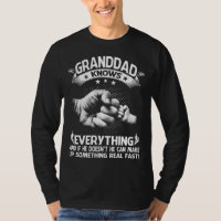 Mens GRANDDAD Knows Everything Shirt 60th Gift Fun