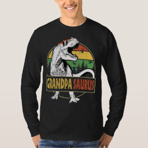 Camiseta Mens Grandpasaurus Rex Dinossaur Avô Saurus Fa