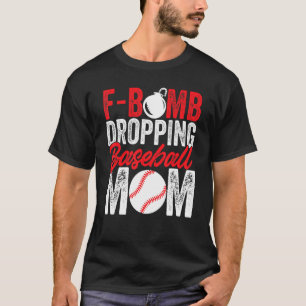 Camiseta Mens Graphic F Bomb Lançando Baseball Mãe