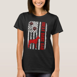 Camiseta Mens Great Dane Pai American Flag