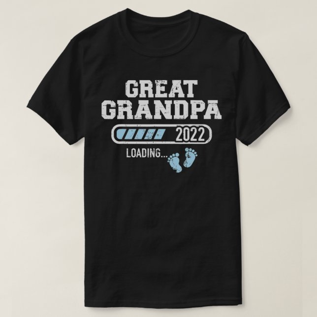 Camiseta Mens Great grandpa loading 2022  (Frente do Design)