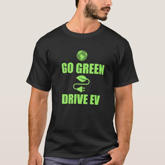 Camiseta Mens GREEN - DRIVE EV (Frente)