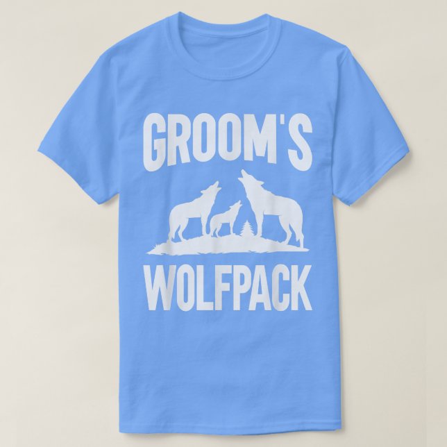 Camiseta Mens Groom Squad Wolfpack  (Frente do Design)