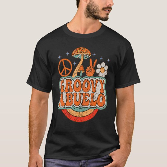 Camiseta Mens Groovy Abuelo 70s Aesthetic Nostalgia 1970's  (Frente)