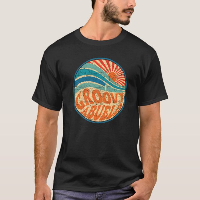 Camiseta Mens Groovy Abuelo 70s Aesthetic Nostalgia 1970's  (Frente)