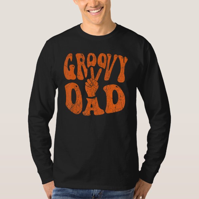 Camiseta Mens Groovy Dad 70s Aesthetic Nostalgia 1970's Ret (Frente)
