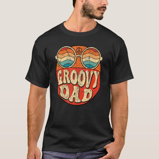 Camiseta Mens Groovy Dad 70s Aesthetic Nostalgia 1970's Ret (Frente)