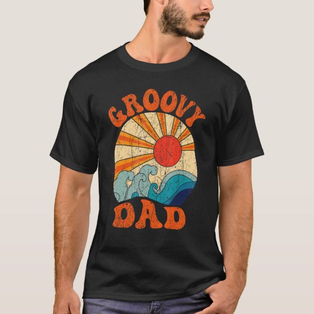 Camiseta Mens Groovy Dad 70s Aesthetic Nostalgia 1970's Ret (Frente)