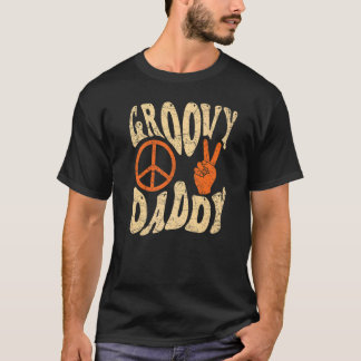Camiseta Mens Groovy Daddy 70s Aesthetic Nostalgia 1970's R