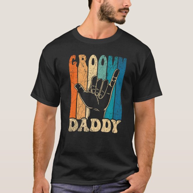 Camiseta Mens Groovy Daddy 70s Aesthetic Nostalgia 1970's R (Frente)