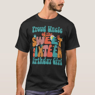 Camiseta Mens Groovy Doce 16 Menina de Aniversário Orgulhos