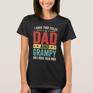 Camiseta Mens Groovy Eu Tenho Dois Títulos Pai E Fath Gramp