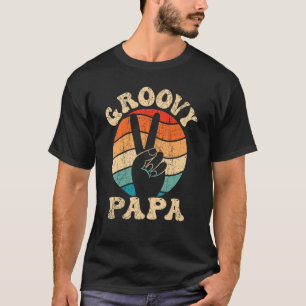 Camiseta Mens Groovy Papa 70s Nostalgia estética 1970 Re