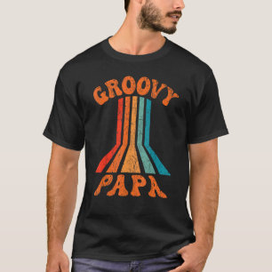Camiseta Mens Groovy Papa 70s Nostalgia estética 1970 Re
