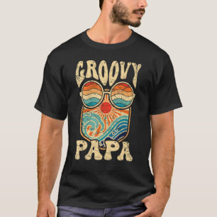 Camiseta Mens Groovy Papa 70s Nostalgia estética 1970 Re