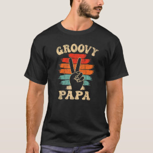 Camiseta Mens Groovy Papa 70s Nostalgia estética 1970 Re