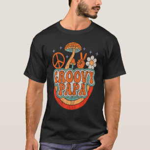 Camiseta Mens Groovy Papa 70s Nostalgia estética 1970 Re
