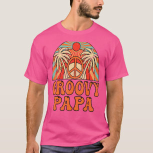 Camiseta Mens Groovy Papa 70s Nostalgia estética 1970 Re