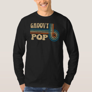 Camiseta Mens Groovy Pop 70s Nostalgia estética de 1970