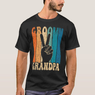 Camiseta Mens Groovy Vovô 70 Nostalgia estética de 1970