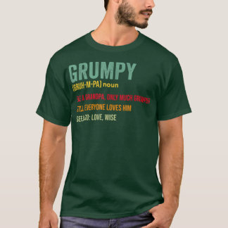 Camiseta Mens Grumpa Definição Como um Avô Regular Apenas
