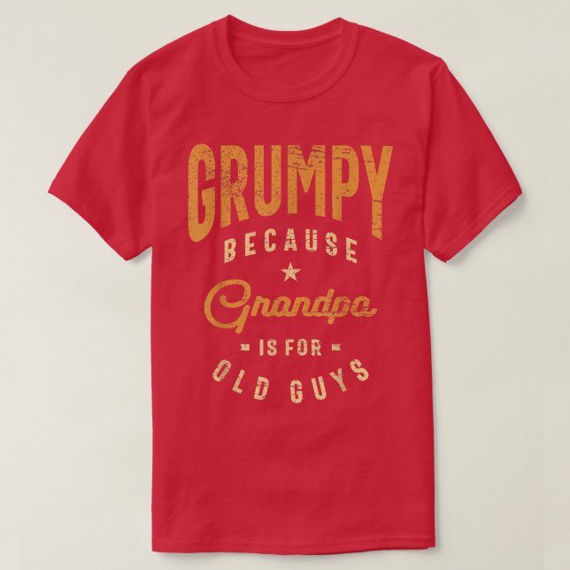 Camiseta Mens Grumpy Porque Vovô É Engraçado Por Caras Velh (Frente do Design)