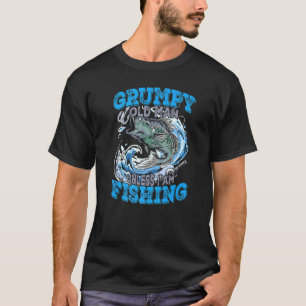Camiseta Mens Grumpy Velho, A Menos Que Eu Pesque