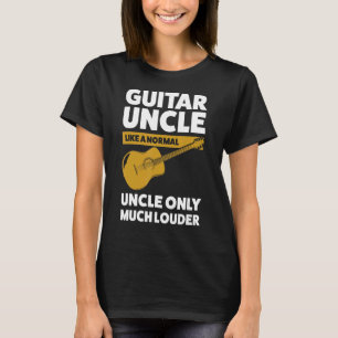 Camiseta Mens guitarra tio como um instante normal de guita