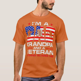 Camiseta Mens Gun American Flag Eu sou um vovô Pai e um vet