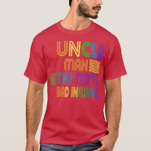 Camiseta Mens Guncle The Man Myth Bad Influence Gay Uncle G