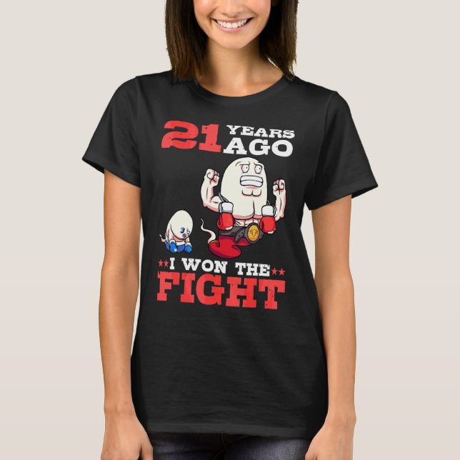 Camiseta Mens Há 21 Anos Ganhei O aniversário de 21 anos De (Frente)