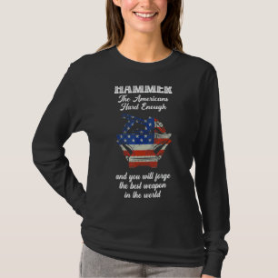 Camiseta Mens Hammer Americanos Duro Suficiente Blacksmith