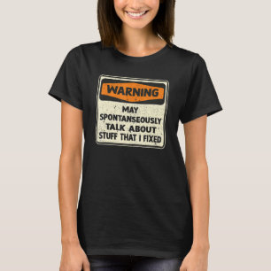Camiseta Mens Handyman Stuff que é engenheiro mecânico fixo