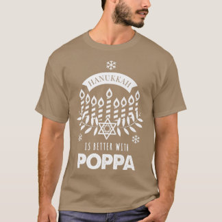 Camiseta Mens Hanukkah é melhor com a família Poppa Matando